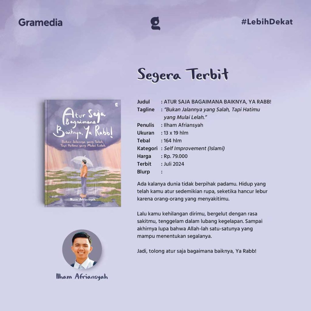 Pre Order Buku ATUR SAJA BAGAIMANA BAIKNYA, YA RABB