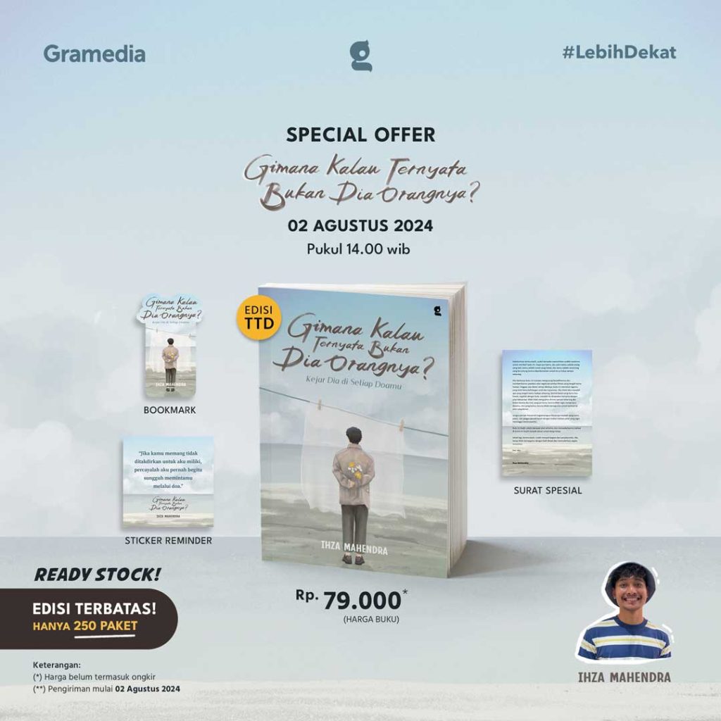 Special Offer Buku GIMANA KALAU TERNYATA BUKAN DIA ORANGNYA? (Ihza Mahendra) di Gramedia Online (2-8 Agustus 2024)