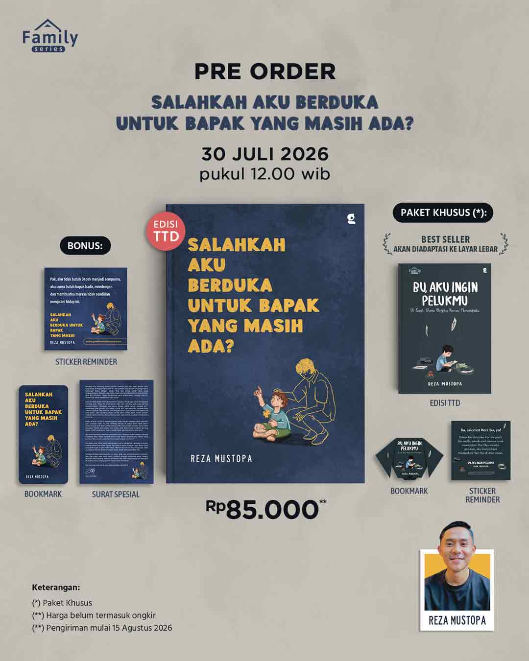 Sampul buku Salahkah Aku Berduka untuk Bapak yang Masih Ada — edisi tanda tangan