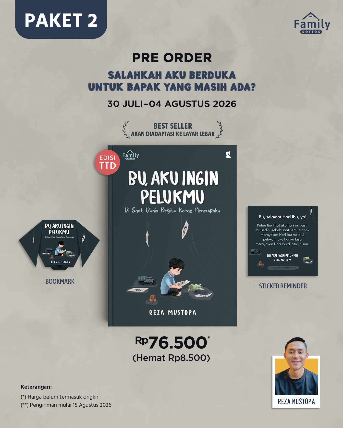 Paket 1 Pre Order Salahkah Aku Berduka untuk Bapak yang Masih Ada